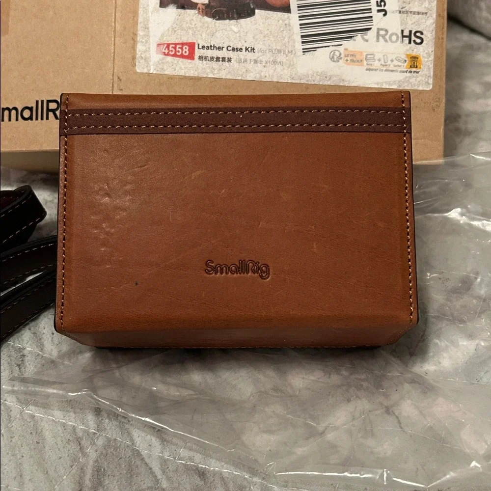 Small rig leather case for Fugifilm Camera Case with Strap new in box.
